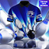 BlueJose Bowling Ball And Pins Classic Multicolor Customized Name 3D Polo Shirt