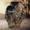 BlueJose Personalized Name The Best Deer Hunting Hoodie & Zip Hoodie  Multicolor