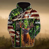 BlueJose Personalized Name American Deer Hunting Hoodie & Zip Hoodie 3D Multicolor