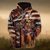 BlueJose Personalized Name American Deer Hunting Hoodie & Zip Hoodie 3D Multicolor