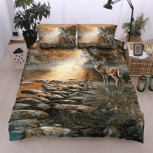 Bluejose Deer Hunting Forest Bedding Set