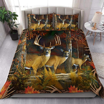 Bluejose Deer Hunting Autumn 3D Bedding Set