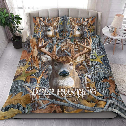 Bluejose Deer Hunting Brown 3D Bedding Set