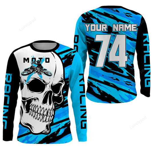 BlueJose Custom Motocross Dirt Bike Off-Road Motorcycle 3D Shirt