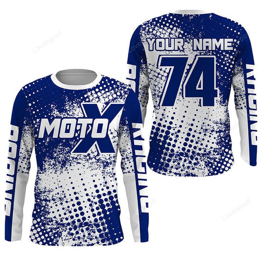 BlueJose Custom Motocross Dirt Bike Off-Road Motorcycle 3D Shirt