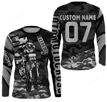 BlueJose Personalized Patriotic Motocross Extreme Racing 3D Shirt