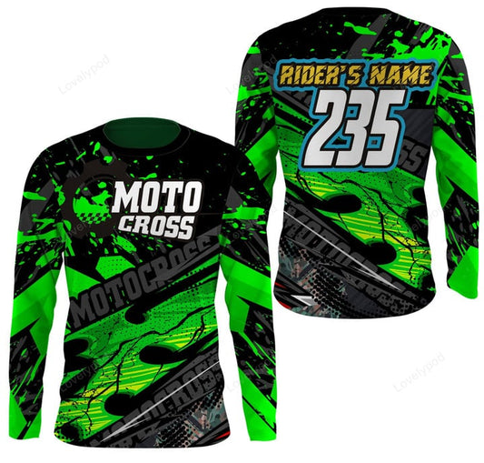 BlueJose  Personalized Number & Name Motorcycle Off-Road Riders Dirt Bike Racing