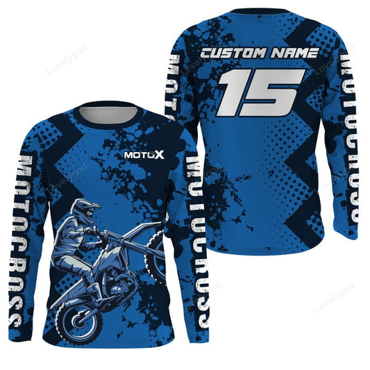 BlueJose Custom Motocross Dirt Bike Shirt Red 3D Shirt