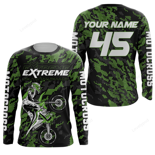 BlueJose Custom Motocross Dirt Bike Shirt Red 3D Shirt