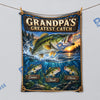 BlueJose Greatest Catch – Personalized Fishing Blanket with Kids’ Names