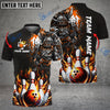 BlueJoses Bowling And Pins Flame Samurai Customized Name 3D Shirt ( 6 Colors)