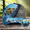 BlueJose Custom Name Fishing Water Pattern Cap