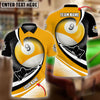 BlueJose Billiards Ball 9 Player Yellow Personalized Name, Team Name 3D Shirt