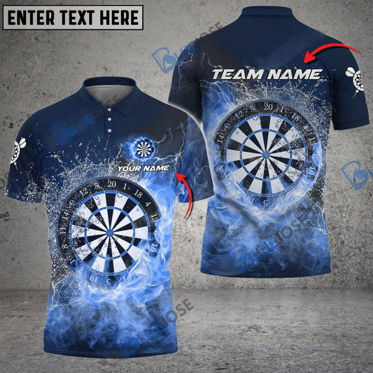 BlueJose Darts Steaming Water Personalized Name, Team Name Shirt (4 Colors)