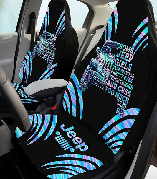 BlueJose Some Jeep Girls Hologram Automotive Car Seat Cover