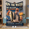 BlueJose Off the Clock, On the Water – Personalized Fishing Retirement Photo Blanket