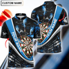 BlueJose  Flaming Magma Darts Personalized Name, Team Name 3D Shirt (4 Colors)