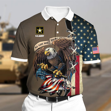 BlueJose Premium U.S Army Polo All Over Printed