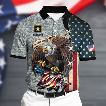 BlueJose Premium U.S Army Polo All Over Printed