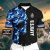 BlueJose Premium Veteran U.S Navy 3D Polo All Over Printed