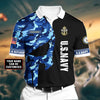 BlueJose Premium Veteran U.S Navy 3D Polo All Over Printed