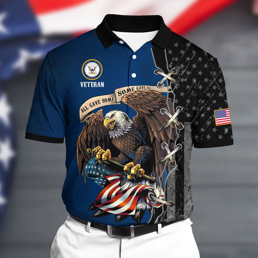 BlueJose Premium U.S Navy Polo All Over Printed