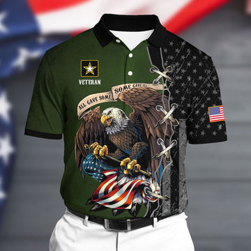 BlueJose Premium U.S Army Polo All Over Printed