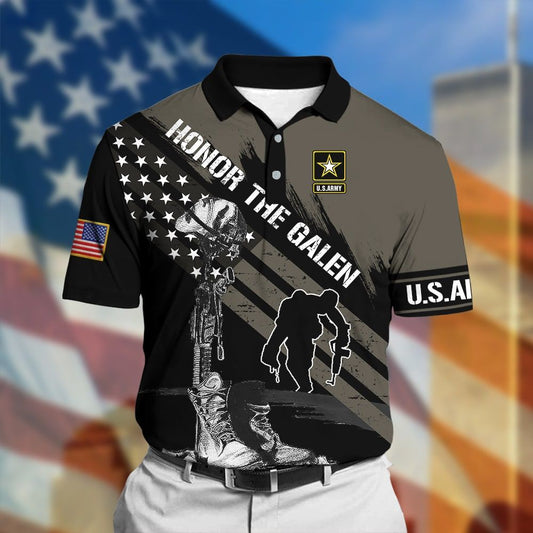 BlueJose Premium U.S Army Veteran Polo Shirt
