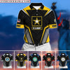 BlueJose Premium Personalised U.S Multiple Service Veteran Polo Shirt