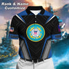 BlueJose Premium Personalised U.S Multiple Service Veteran Polo Shirt