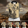 BlueJose Premium U.S Multiple Service Veteran Polo Shirt