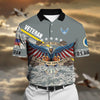 BlueJose Premium U.S Multiple Service Veteran Polo Shirt