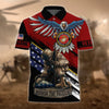 BlueJose Premium U.S Multiple Service Veteran Polo Shirt