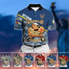 BlueJose Unique U.S Multiple Service Veteran Polo Shirt