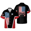 BlueJose USA Bowling Flag Personalized Name Hawaiian Shirt
