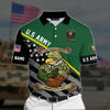BlueJose Premium Personalised U.S Multiple Service Veteran Polo Shirt