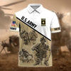 BlueJose Premium U.S Multiple Service Veteran Polo Shirt