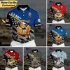 BlueJose Premium Personalised U.S Multiple Service Veteran Polo Shirt