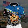 BlueJose Premium Personalised U.S Multiple Service Veteran Polo Shirt
