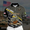 BlueJose Premium Personalised U.S Multiple Service Veteran Polo Shirt
