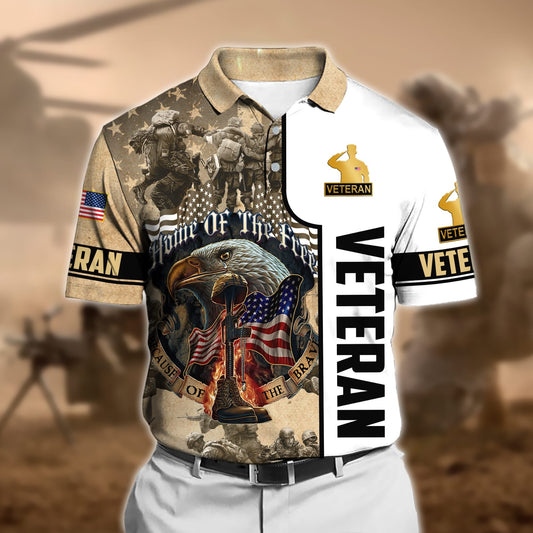 BlueJose Premium U.S Veteran Polo Shirt
