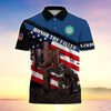 BlueJose Premium U.S Multiple Service Veteran Polo Shirt