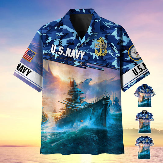 BlueJose Premium U.S Navy Veteran Polo Shirt