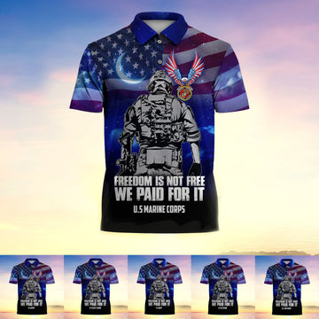 BlueJose Freedom Is Not Free We Paid For It Premium Polo Shirt