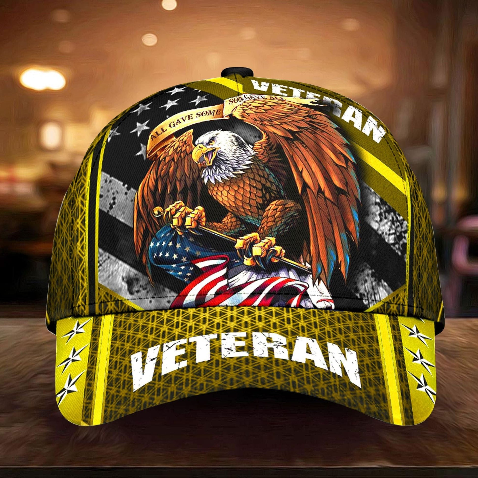 BlueJose Premium Eagle U.S Veteran Cap 3D Multicolor