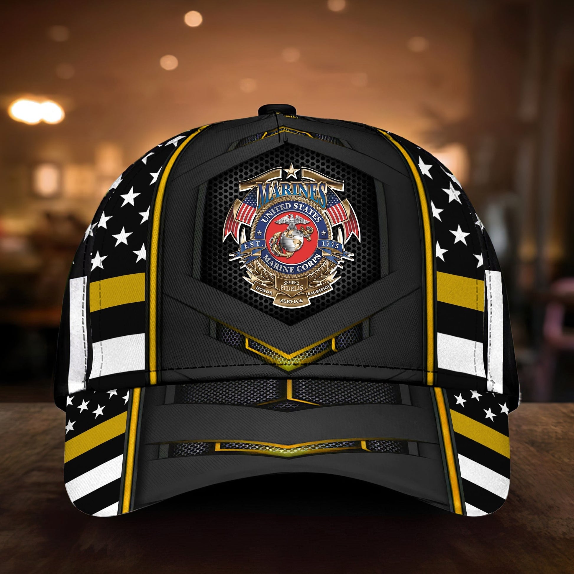 BlueJose Premium Multiple US Military Services Veteran Cap PVC241101