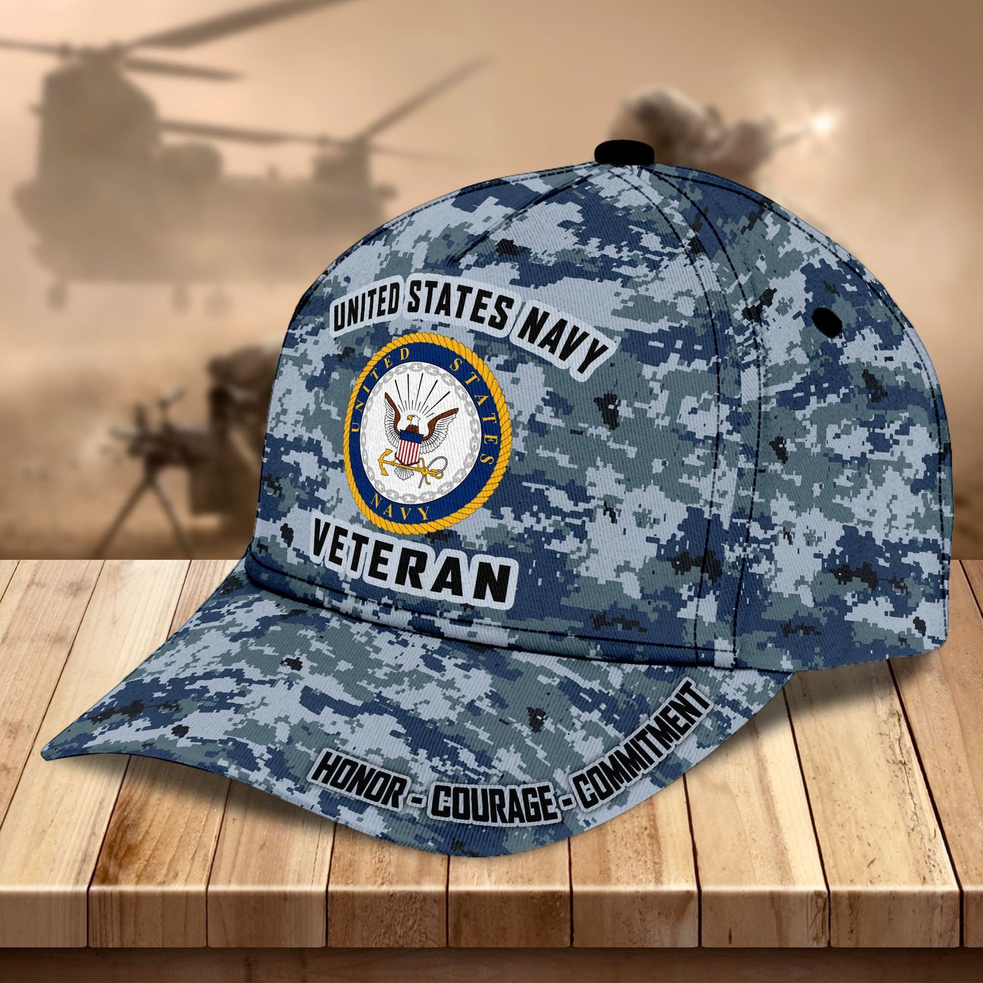 BlueJose Premium US Military Services Veteran Cap PVC251201