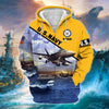 BlueJose Unique U.S. Navy Veteran Zip Hoodie