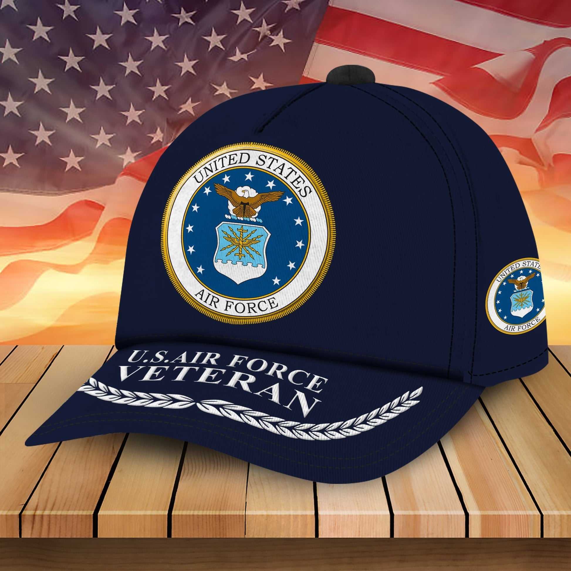 BlueJose Premium Multiple US Military Services Veteran Cap PVC240102