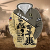 BlueJose Unique U.S.Army Veteran Zip Hoodie